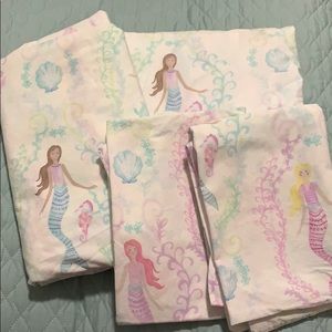 Pottery Barn Kids Bailey Mermaid Full Sheet Set